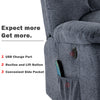 Massage Power Lift Recliner Chair Single Sofa with Heat & Vibration for Elderly