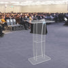 Acrylic Podium 47" Podium Stand Table Reading Surface w/ Storage Shelf