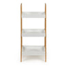 Bamboo Ladder 3 Tier Shelf Unit Bookcase Living Room Storage Shelving Display