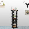 7 Tier Tall Wooden Shoe Rack Storage Slatted Stand Organiser Vertical Shelf Unit
