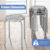Set of 6 Metal Stacking Stools Round Nesting Bar Stool with X-shape Connection