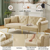 MODERN FABRIC SOFA BED LOVESEAT CLICK CLACK SOFA SETTEE RECLINER COUCH, BEIGE