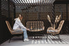DAKO Garden Set MANOLI – Sofa, Chairs & Coffee Table – Rattan Effect & Cushions