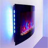 2025 TRUFLAME™ LED FLAMES 7 COLOUR SIDE LIT CURVED WALL MOUNTED ELECTRIC FIRE