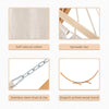 Outdoor Garden Hammock with Wooden Stand Swing Hanging Bed for Patio White