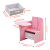 2 in 1 Children Chair Desk with Storage Bin Arts Craft Snack Toddler Kids Mysize