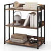 3-Tier Bookshelf Industrial Corner Bookcase Floor Storage Shelf Display Rack