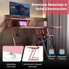 L-Shaped Gaming Desk Small Computer Desk Corner Gamer Desk w/Outlets & USB Ports