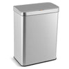 53L Automatic Trash Can Motion Sensor Garbage Can Stainless Steel Sliver
