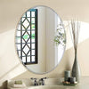 Nordic Wall Mounted Oval Frameless Bathroom Glass Vanity Mirror Beveled Edge