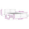 Bed Frame with Headboard Brown Oak 140x200 Engineered Wood P4L5