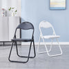 Set of 2 Folding Chair Padded Faux Leather Chair Home Office Dining Chairs