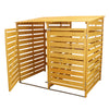 Wheelie Bin Storage Double Wooden Store Outdoor Garden Dustbin Shed Free Kit
