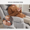 Power Lift Chair Electric Riser Recliner with Remote Control Side Pocket Grey