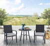 Set of 2 Outdoor Patio Chairs Rattan Dining Chair Set W/ High Backrest & Armrest