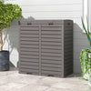 Outdoor Double Bin Trash Can 235L Large Capacity Waste Bin w/ Liquid Tray