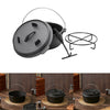 Portable Deep and Thick Stew Pot, Cast Iron Pot, Camping Cooking