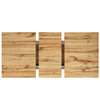 Extendable Dining Table Kitchen Table with MDF Top, Metal Legs 120-160x75x75.5cm