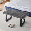 Grey Bed Bench End Stool Fabric Tufted Upholstered Accent Chair Ottoman Seat