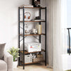5-Tier Bookshelf Home Office Freestanding Display Rack-Coffee