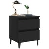 Bed Cabinets 2 pcs Black 40x35x50 cm Engineered WoodNew