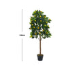 Realistic Artificial Lemon Tree 120cm 4ft Plastic Indoor Plant Office Desk Decor