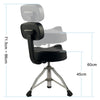 Drum Stool, Hydraulic Drum Throne with Ergonomic Backrest – Adjustable