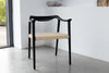 RATTAN SEAT WOODEN FRAME SCANDINAVIAN STYLE DINING CHAIR