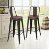 Vintage 4pcs Bar Stools Breakfast Chairs Dining Chair High Legs Kitchen UK