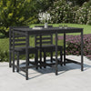 Gecheer Garden Table Grey 159.5x82.5x110 Solid Wood L4J6