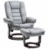Recliner Chair With footstool, Armchair 135° Reclining Swivel Sofa Chair, Grey