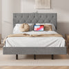 Floating LUXURY UPHOLSTERED BED FRAME 4FT6 Double Size With Padded Headboard