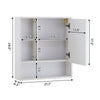 White Mirrored Wall Mounted Bathroom Cabinet Storage Cupboard Adjustable Shelf