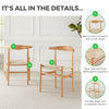 Lugar 2x Solid Beech Wooden Rope Dining Chairs