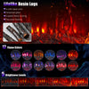 Electric Fireplace Flame Effect Heater, Timer&12 Color LED Light Remote Control