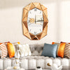 Large 3D Mirrored Wall Clock Beveled Glass Quartz Clock Art Dial Mute Wall Clock