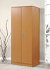 2 Door Compact Wardrobe Bedroom Storage Hanging Bar
