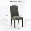 Set of 2 Dining Chairs Nailhead Trim Solid Wood Legs Dining Room Kitchen Chairs