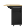 Kitchen Storage Trolley Rolling Island Cart with Drop Leaf Countertop, Cabinet