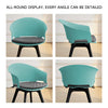 Set of 4 Rotatable Seat Home Office Working Dining Chairs Plastic Kitchen Seat