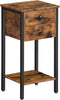 Bedside Table Side Table w/ 2 Drawers Telephone Table 35 x 28.5 x 68.5 cm