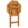 Gecheer Folding Dining Table Garden Table Round Wood Patio Table, Weather O8N0