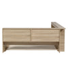 Multifunctional Wooden Double Bed Frame with Storage Space for Adults, Teenagers