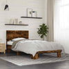 Smoked Oak 90 x 200 Wooden Bed E5O6