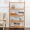 3/4/5 Tier Bamboo Shoe Rack Footwear Organiser Wooden Book Storage Shelves Stand