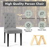 Parson Accent Diner Chairs Dining Room Chairs Set of 2 w/Padded Seat-Grey