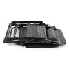Beach Chair Reclining Garden Patio Sun Lounger Fold Away With Tray Black