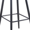 2X Velvet Bar Stools Black Breakfast Pub Chair Kitchen Modern 65 cm Seat High