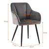 Grey Velvet Dining Chairs Set 2 Low Back Kitchen Dining Room Chairs Metal Legs