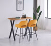 2 X Bar Stools Velvet Breakfast Chair Kitchen High Counter Stool Pub Restaurant